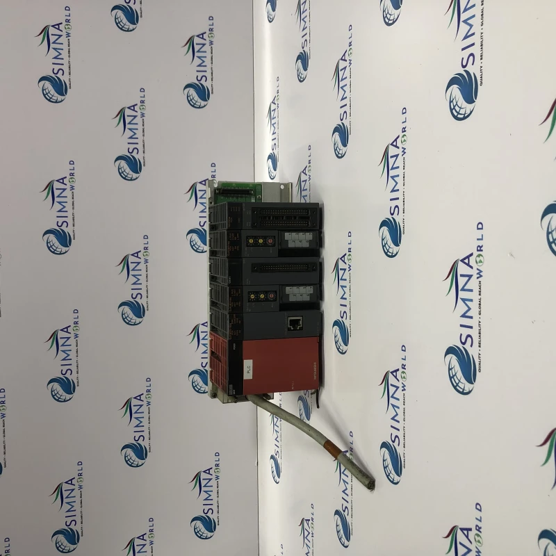 Mitsubishi PLC rack with modules, likely Mitsubishi MELSEC system thumbnail 2